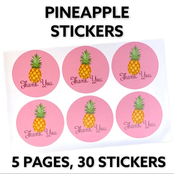 30 2.5” Pineapple Stickers PRICE IS FIRM - Picture 2 of 4